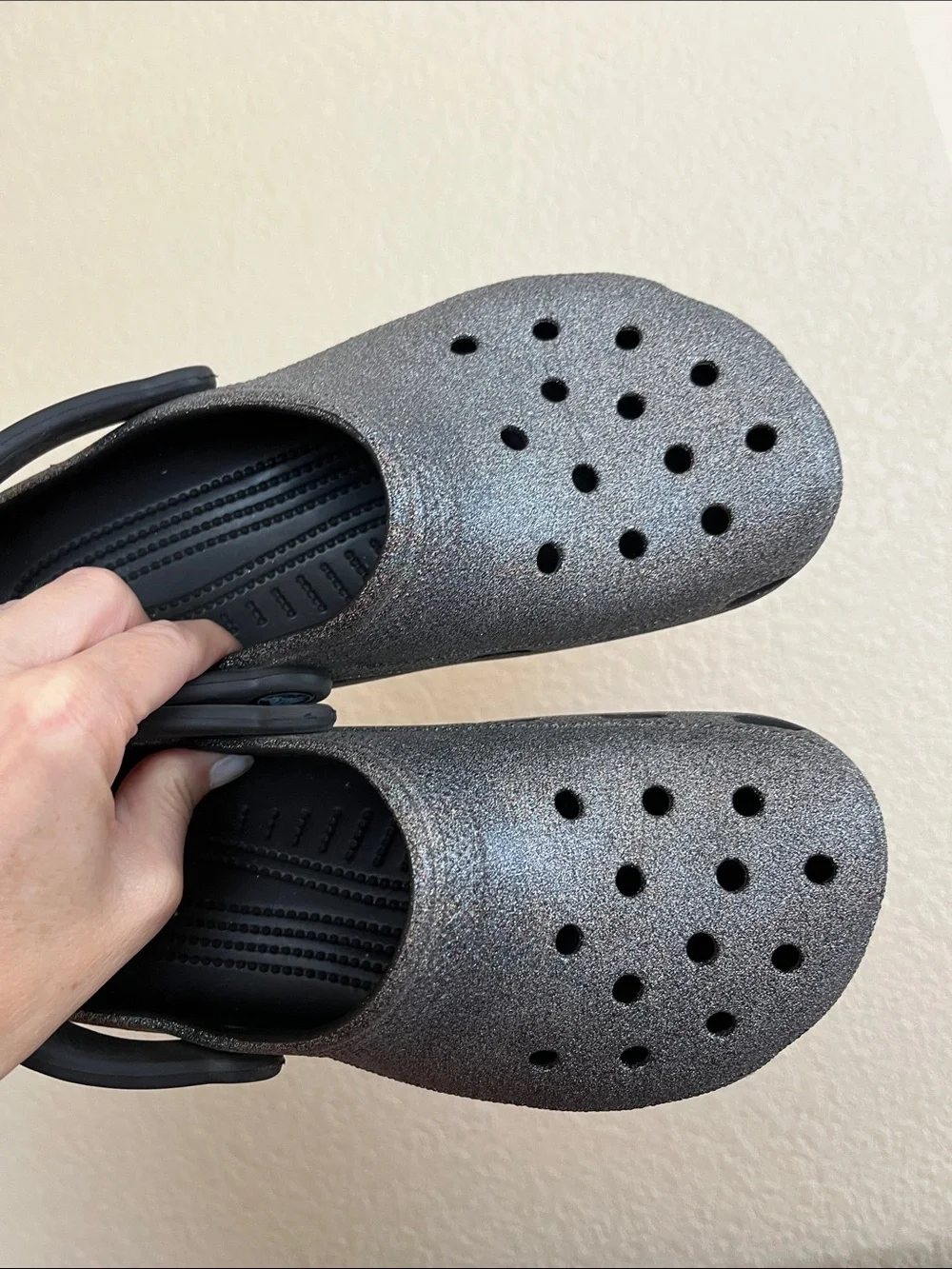 CROCS rainbow glitter